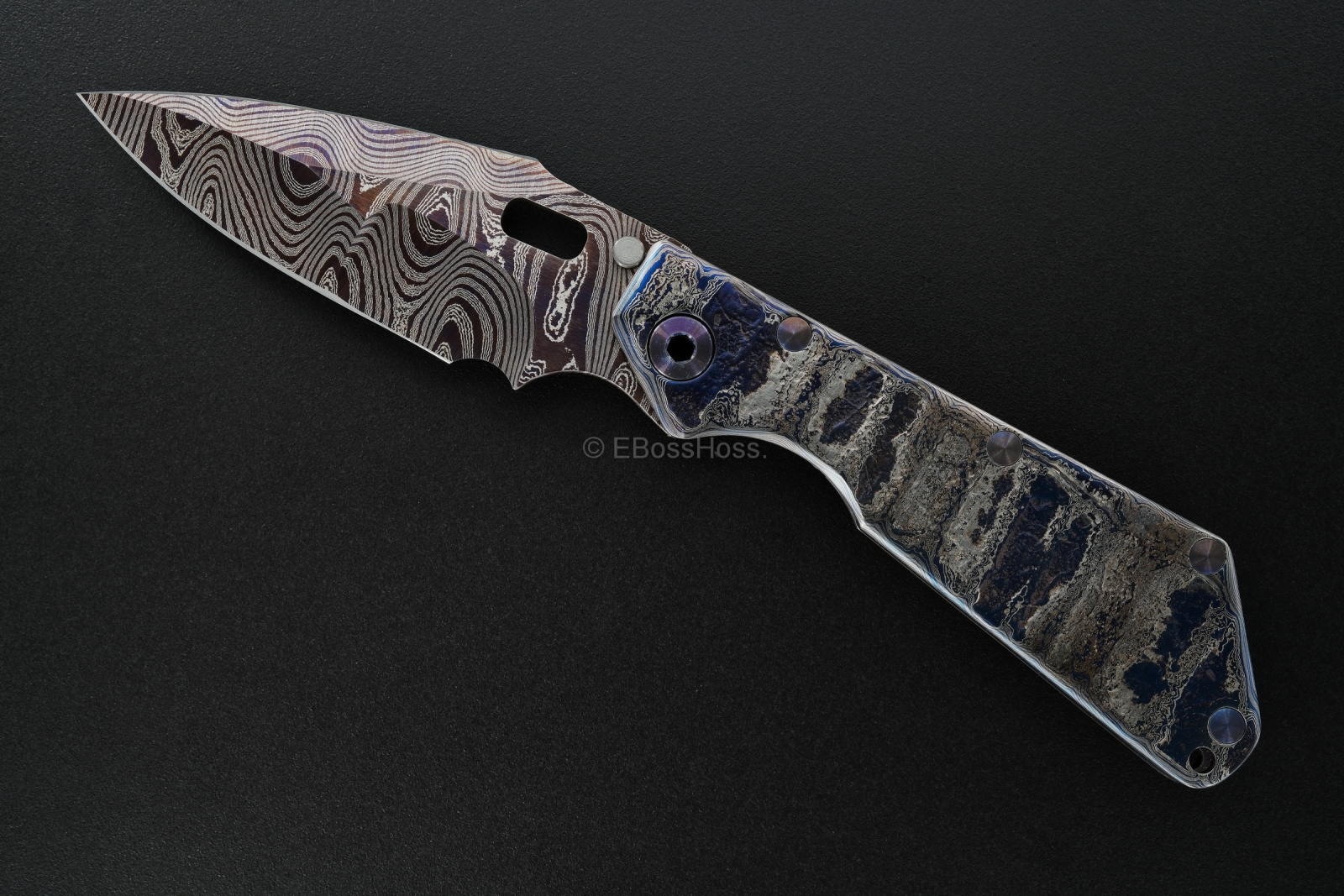 Mick Strider Custom (MSC) Cobalt Damascus XL SnG