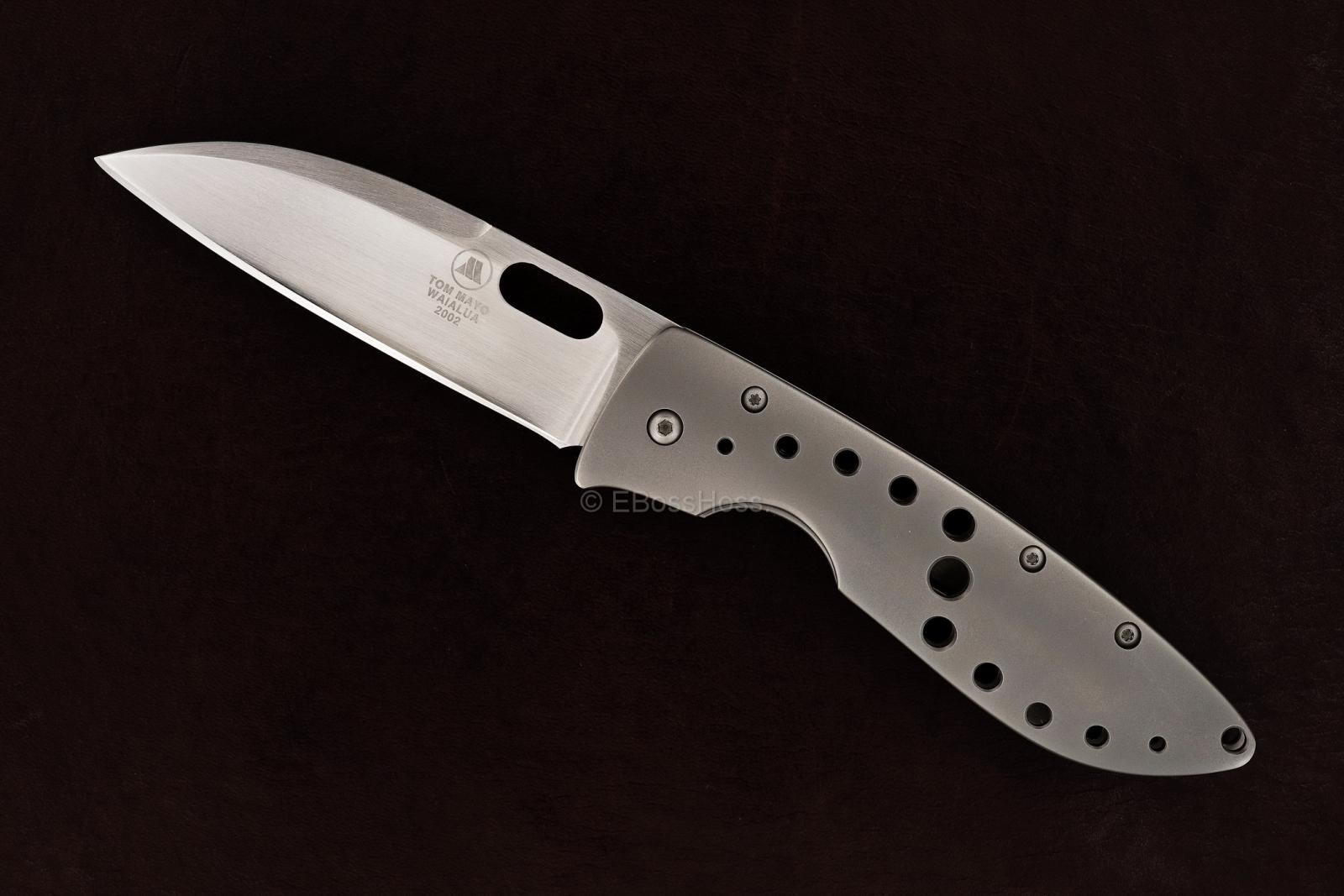 Tom Mayo Custom 6K Wharncliffe Framelock Folder